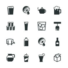 Drink Silhouette Icons