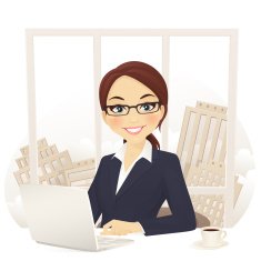 Businesswoman in office