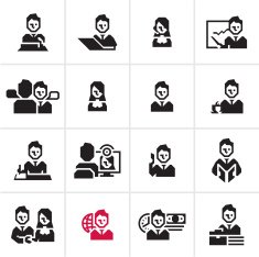 Business People Icons N4