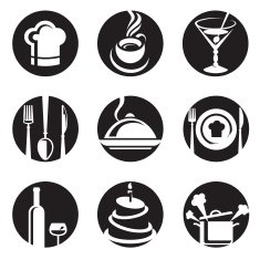 Restaurant icon set N11