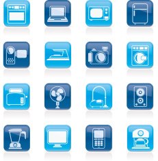 household appliances and electronics icons N2