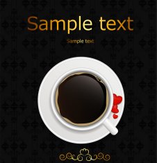 coffee invitation background vector illustration N2