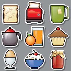 Breakfast GREY ICONS