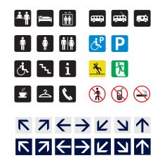 Set of icons and pictograms