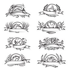set of different food banners N2