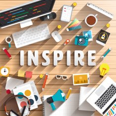 Desktop top view working for inspire