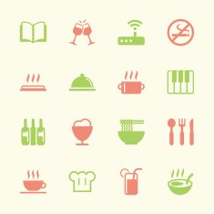Restaurant Icons Set 2 - Color Series