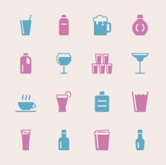 Beverage Icons Set 2 - Color Series