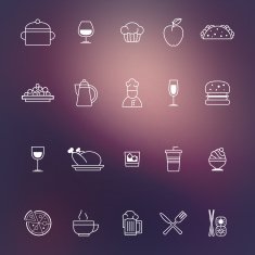 Food and Kitchen icon Set