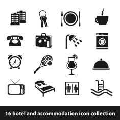 hotel and accommodation icons