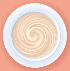 Vector background of mixed cream in a bowl N2