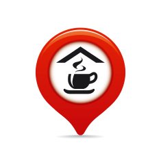 Coffee shop map pointer