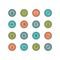 Retro Fast Food Badges