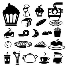 Bakery icons set N2