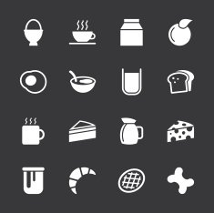 Breakfast Icons - White Series