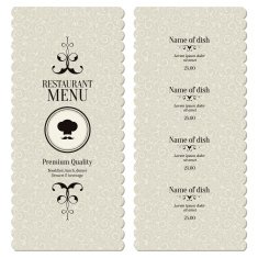 Restaurant menu design N184