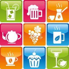 food drinks icons