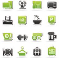 Hotel Amenities Services Icons N4