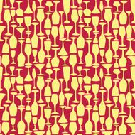 seamless vector pattern with wineglass N2