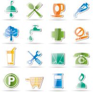Petrol Station and Travel icons
