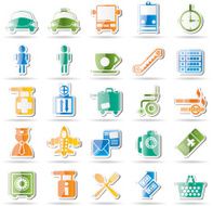 Airport travel and transportation icons N9