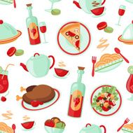 Restaurant seamless pattern N4