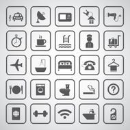 Hotel and travel icon set N8