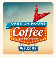 Retro Neon Sign Coffee