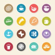 Food and Drink Icons Set 2 - Color Circle Series