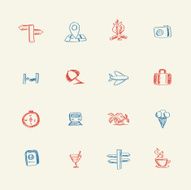 Summer doodle icons