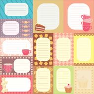 collection of tags for scrapbooking