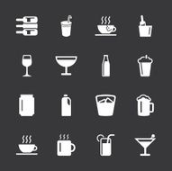 Drink Icons Set 1 - White Series