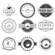 Set Of Retro Coffee Labels N2