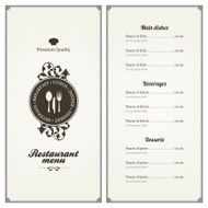 Restaurant menu design N201