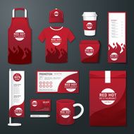 Vector restaurant cafe set flyermenu package t-shirt cap uniform design N11