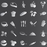 Food and cooking icon set