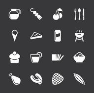 Eating Icons Set 3 - White Series