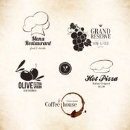 Label set for restaurant menu design N5