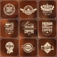 Set of coffee shop sketch labels N4