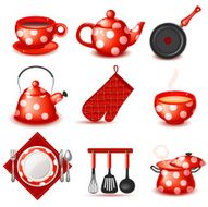 Kitchenware icon set