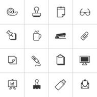 Office Supply Icons 1 &mdash; Inky Series