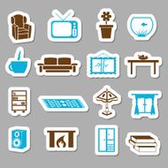 living room stickers