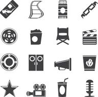 Silhouette Simple Cinema and Movie Icons