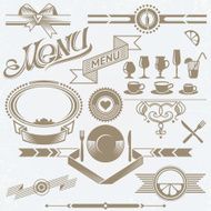 Unusual Retro Set for Menu