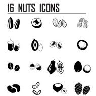 16 Nuts icon set