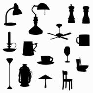 Household Silhouette Collection (vector jpg)