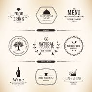 Label set for restaurant menu design N6