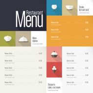 Restaurant menu Flat design N8