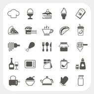 Food icons set on white background N2