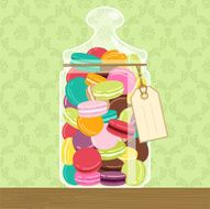 Cookie jar full of macarons